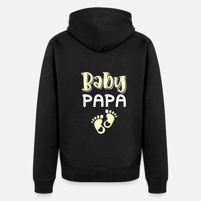 Papa bébé - Veste à capuche bio Premium Unisexe - noir