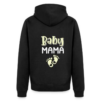 Maman bébé - Veste à capuche bio Premium Unisexe - noir - Dos - Nico (187cm)