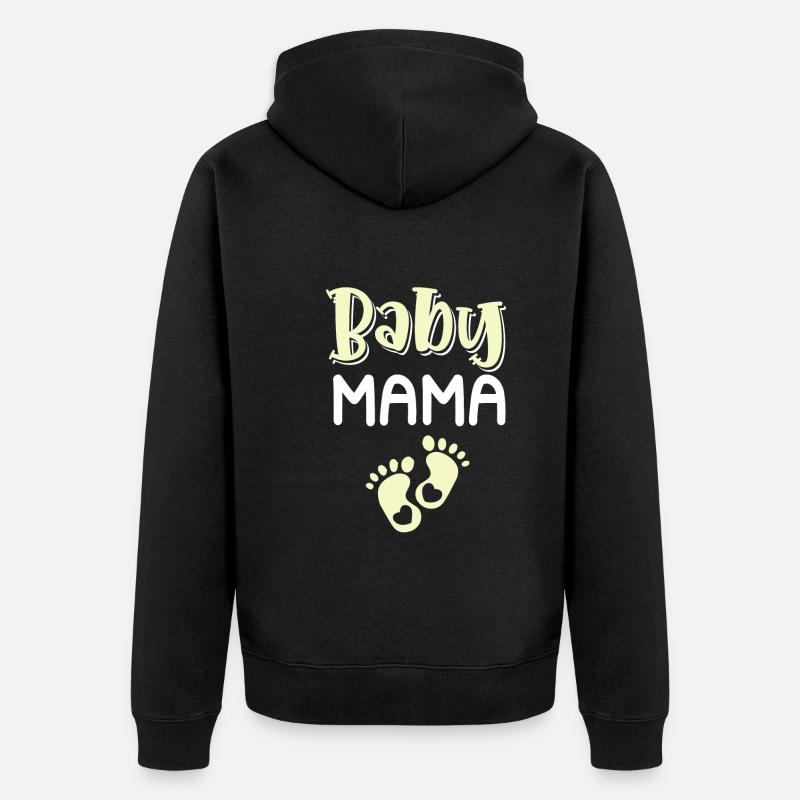Maman bébé - Veste à capuche bio Premium Unisexe - noir