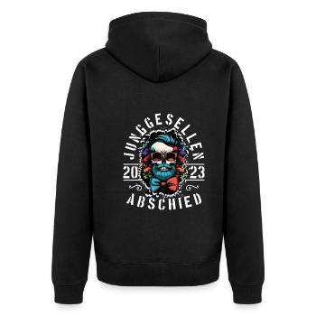Junggesellenabschied 2023 Jga Bräutigam - Unisex Premium Bio Zip Hoodie - Schwarz - Hinten - Nico (187cm)
