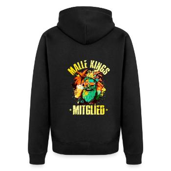 Malle Party Könige Urlaub Mallorca Team - Unisex Premium Bio Zip Hoodie - Schwarz - Hinten - Nico (187cm)