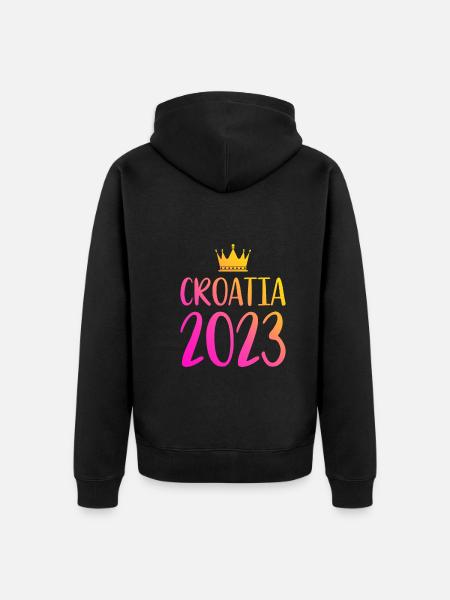Croatia 2023 - Unisex Premium Organic Zip Hoodie - black