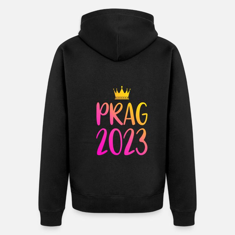 Prague 2023 - Veste à capuche bio Premium Unisexe - noir