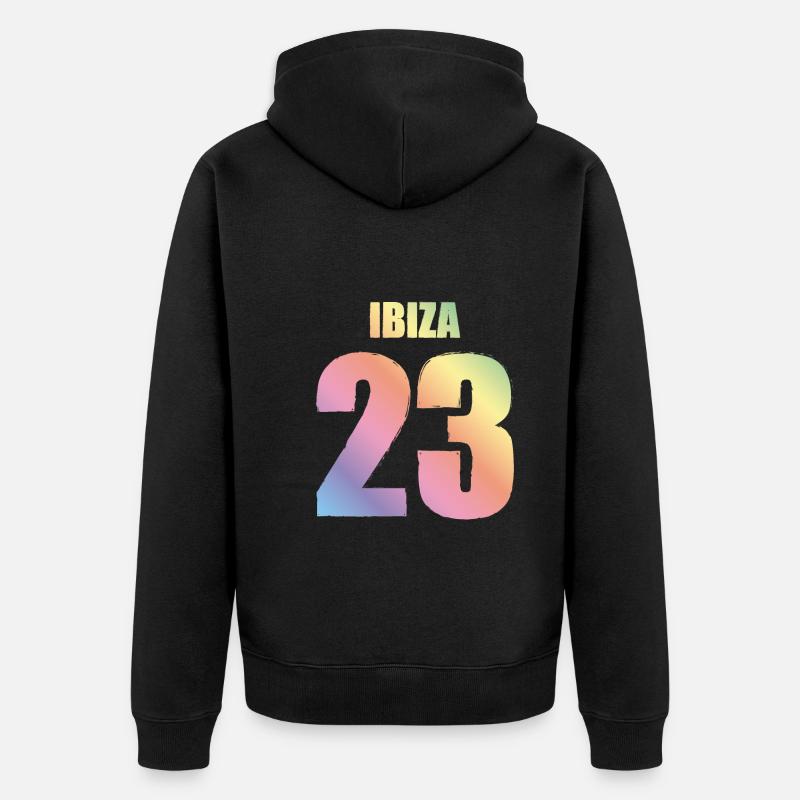 Ibiza 23 Vacances 2023 - Veste à capuche bio Premium Unisexe - noir