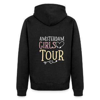 Amsterdam Girls Tour - Veste à capuche bio Premium Unisexe - noir - Dos - Nico (187cm)