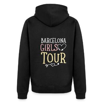 Barcelona Girls Tour - Veste à capuche bio Premium Unisexe - noir - Dos - Nico (187cm)