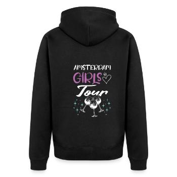 Amsterdam Girls Tour - Veste à capuche bio Premium Unisexe - noir - Dos - Nico (187cm)
