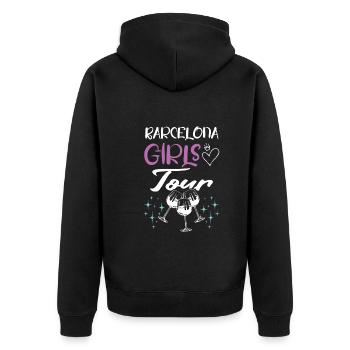 Barcelona Girls Tour - Veste à capuche bio Premium Unisexe - noir - Dos - Nico (187cm)