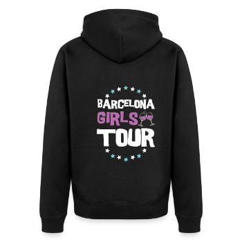 Barcelona Girls Tour - Veste à capuche bio Premium Unisexe - noir - Dos - Nico (187cm)