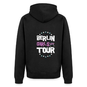 Berlin Girls Tour - Unisex Premium Organic Zip Hoodie - black - Back - Nico (187cm)