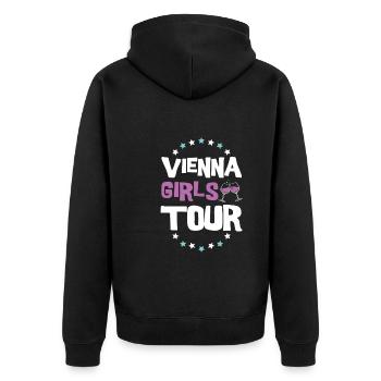 Vienna Girls Tour Wien - Unisex Premium Organic Zip Hoodie - black - Back - Nico (187cm)