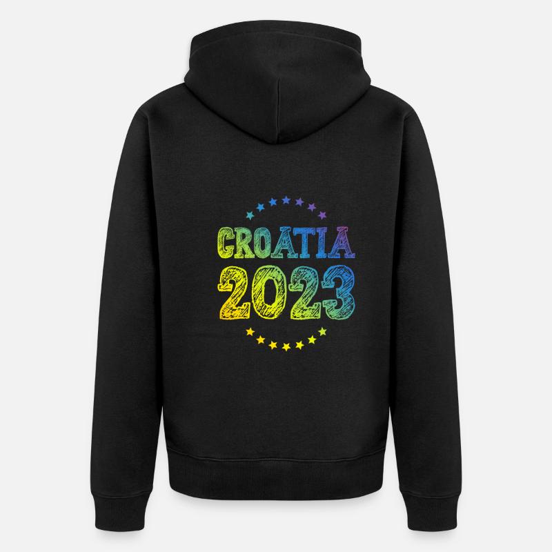 Croatie 2023 - Veste à capuche bio Premium Unisexe - noir