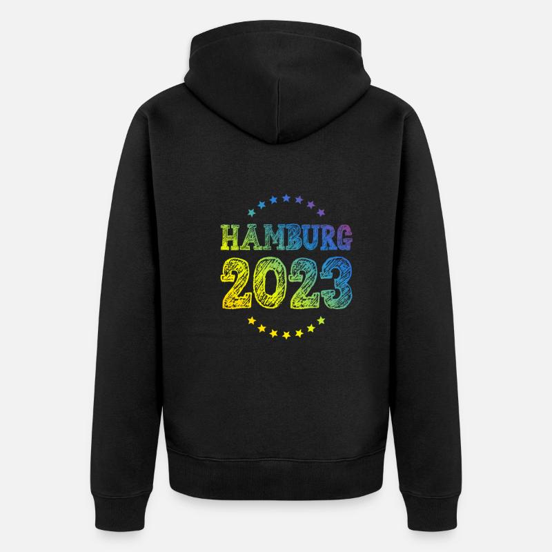 Hambourg 2023 - Veste à capuche bio Premium Unisexe - noir