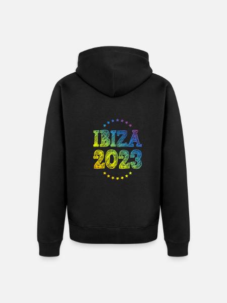 Ibiza 2023 - Unisex Premium Bio Zip Hoodie - Schwarz