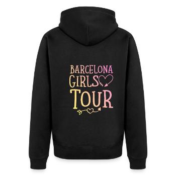 Barcelona Girls Tour - Veste à capuche bio Premium Unisexe - noir - Dos - Nico (187cm)