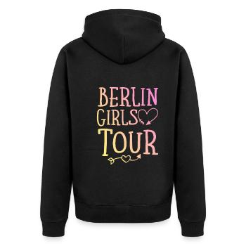 Berlin Girls Tour - Unisex Premium Organic Zip Hoodie - black - Back - Nico (187cm)