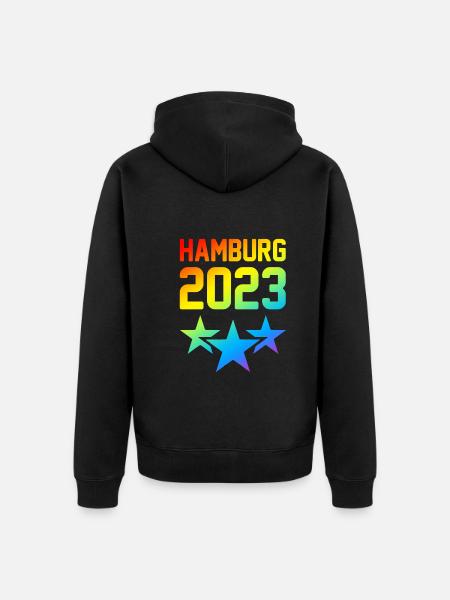 Hamburg 2023 - Unisex Premium Organic Zip Hoodie - black