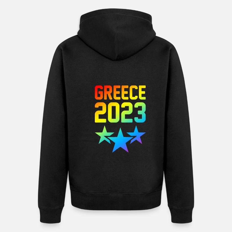 Grèce 2023 - Veste à capuche bio Premium Unisexe - noir
