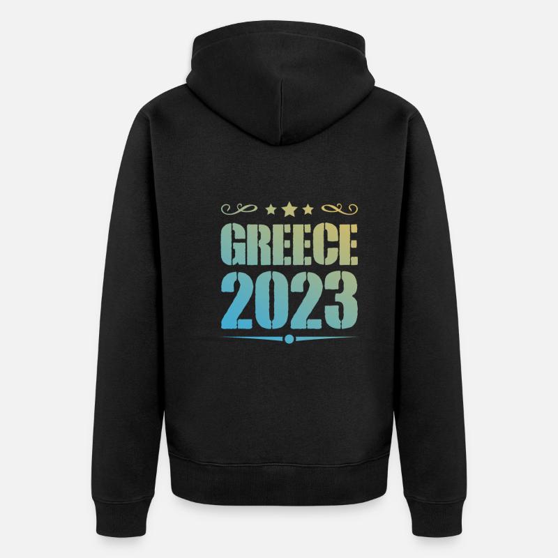 Grèce 2023 - Veste à capuche bio Premium Unisexe - noir