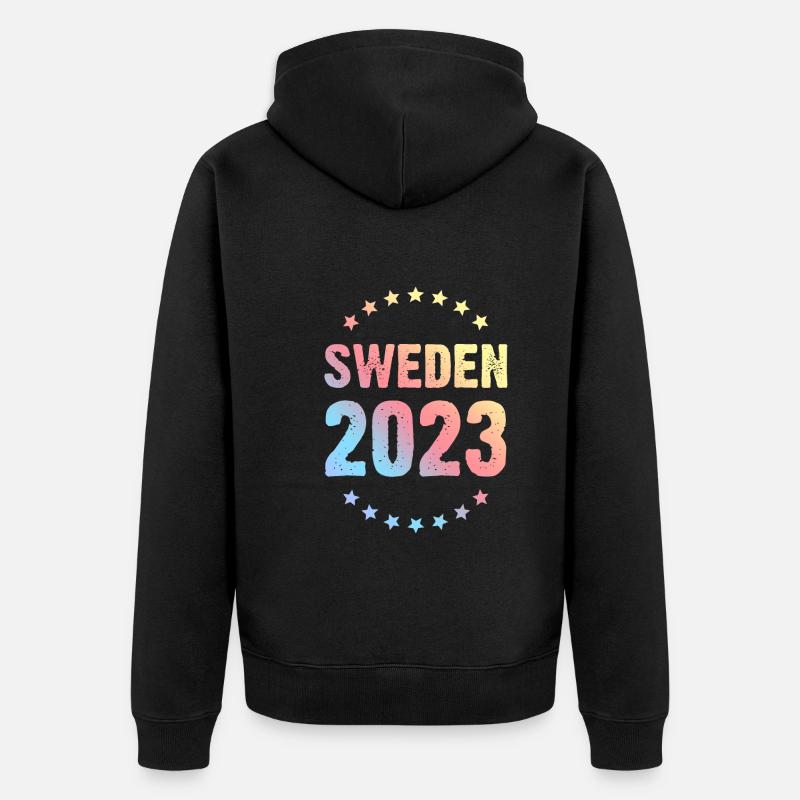 Suède 2023 - Veste à capuche bio Premium Unisexe - noir