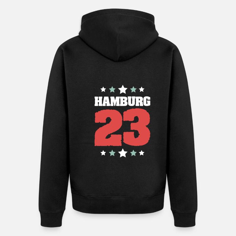 Hambourg 23 Maillot 2023 - Veste à capuche bio Premium Unisexe - noir