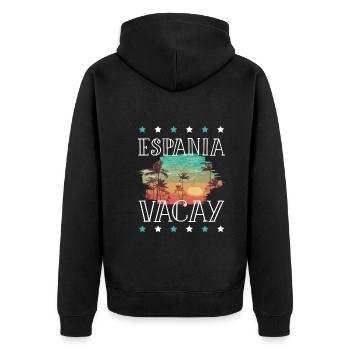 Tourisme Espania - Veste à capuche bio Premium Unisexe - noir - Dos - Nico (187cm)
