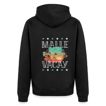 Tourisme Malle - Veste à capuche bio Premium Unisexe - noir - Dos - Nico (187cm)