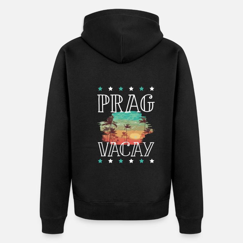 Vacances Prague - Veste à capuche bio Premium Unisexe - noir