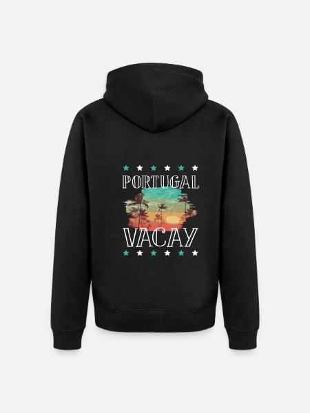 Portugal Holidays - Unisex Premium Organic Zip Hoodie - black