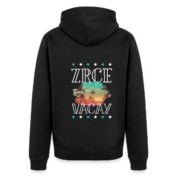 Tourisme Zrce - Veste à capuche bio Premium Unisexe - noir - Dos - Nico (187cm)
