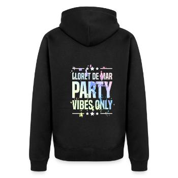 Ambiance de fête à Lloret De Mar - Veste à capuche bio Premium Unisexe - noir - Dos - Nico (187cm)
