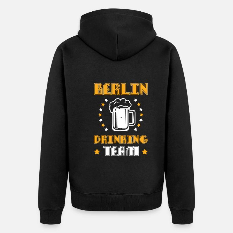 Berlin Drinking Team - Veste à capuche bio Premium Unisexe - noir