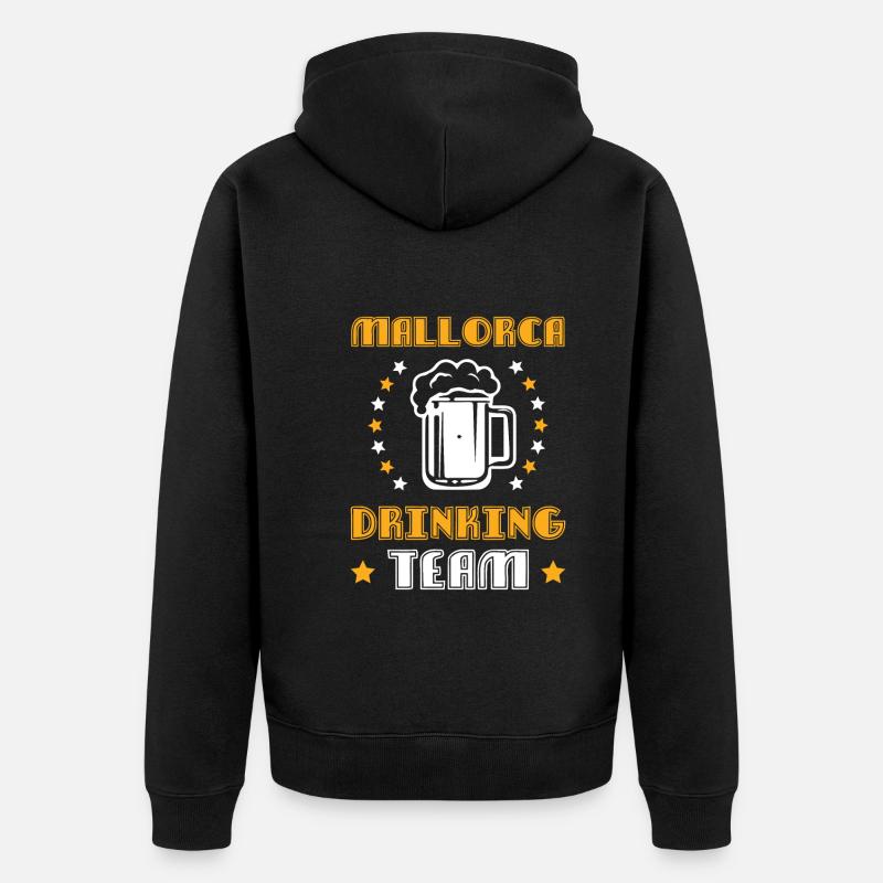 Mallorca Drinking Team - Unisex Premium Bio Zip Hoodie - Schwarz