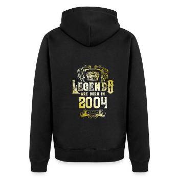 2004 Legends Birthday - Unisex Premium Organic Zip Hoodie - black - Back - Nico (187cm)