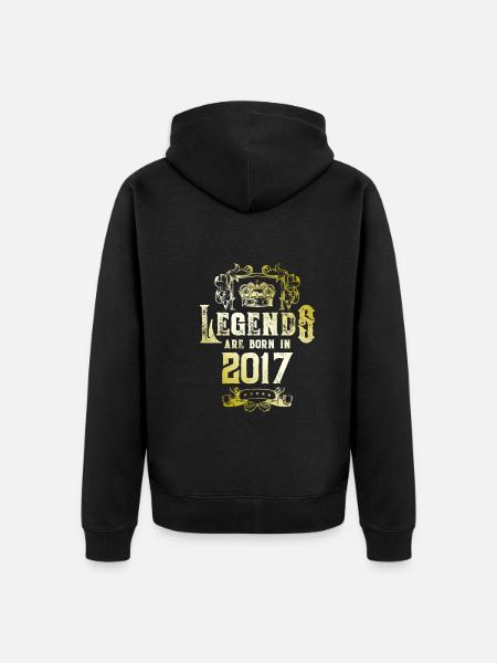 2017 Legends Birthday - Unisex Premium Organic Zip Hoodie - black