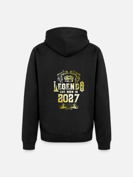 2027 Legends Birthday - Unisex Premium Organic Zip Hoodie - black