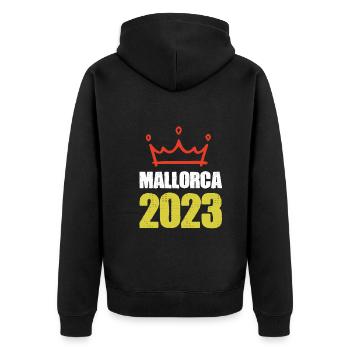 Majorque 2023 - Veste à capuche bio Premium Unisexe - noir - Dos - Nico (187cm)