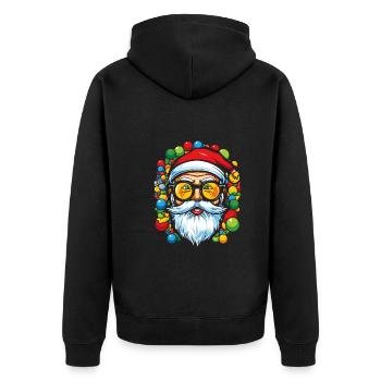 Père Noël Père Noël Père Noël - Veste à capuche bio Premium Unisexe - noir - Dos - Nico (187cm)