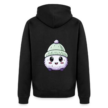 Esquimau Froid Comique Hiver - Veste à capuche bio Premium Unisexe - noir - Dos - Nico (187cm)