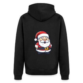 Père Noël drôle de Noël - Veste à capuche bio Premium Unisexe - noir - Dos - Nico (187cm)