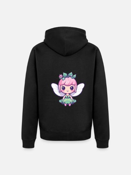 Fee Comic Niedlich - Unisex Premium Bio Zip Hoodie - Schwarz