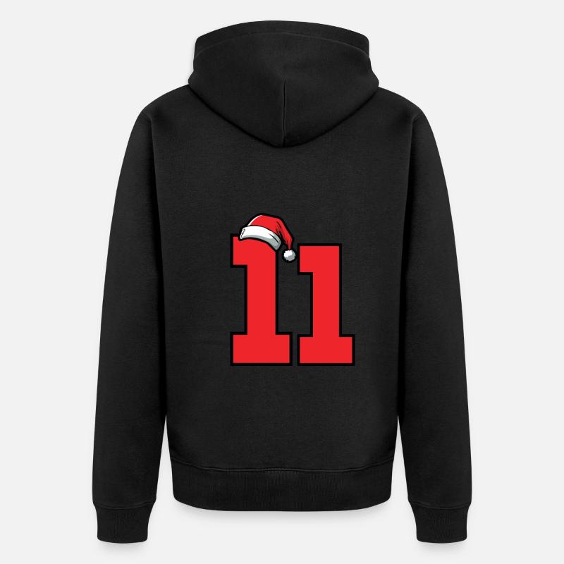 11 Numéro Noël - Veste à capuche bio Premium Unisexe - noir