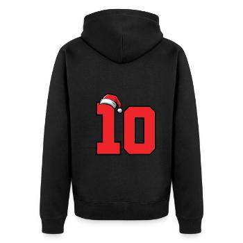 10 Numéro de Noël - Veste à capuche bio Premium Unisexe - noir - Dos - Nico (187cm)