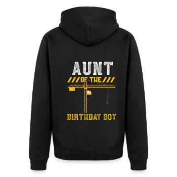 Aunt Of The Birthday Boy - Unisex Premium Organic Zip Hoodie - black - Back - Nico (187cm)
