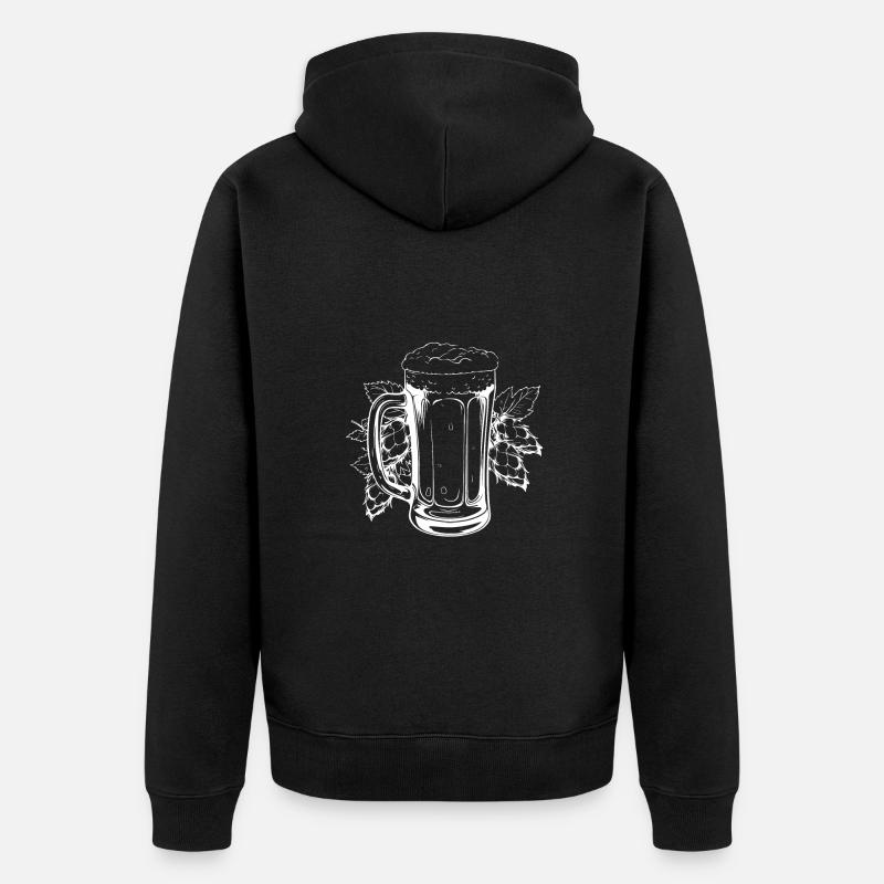 Bière Houblon Malt - Veste à capuche bio Premium Unisexe - noir