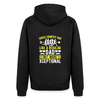 Coureur de fond et entraîneur de cross-country - Cross unique - Veste à capuche bio Premium Unisexe - noir - Dos - Nico (187cm)