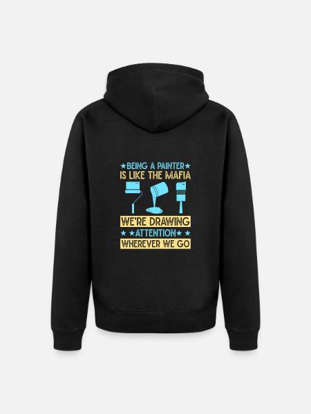 House Painter Dad Unique Gifts - Unisex Premium Organic Zip Hoodie - black