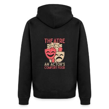 Théâtre musical Un théâtre de nourriture réconfortante d’acteur - Veste à capuche bio Premium Unisexe - noir - Dos - Nico (187cm)