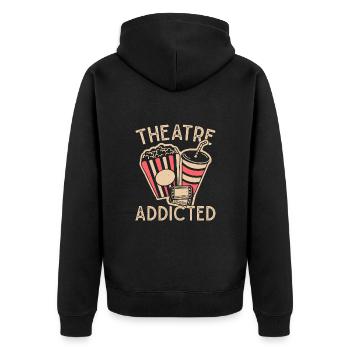 Musical Theatre Addicted Gift Idea - Unisex Premium Organic Zip Hoodie - black - Back - Nico (187cm)