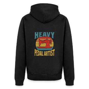 Heavy Pedal Artist - Machine à coudre Quilter - Veste à capuche bio Premium Unisexe - noir - Dos - Nico (187cm)
